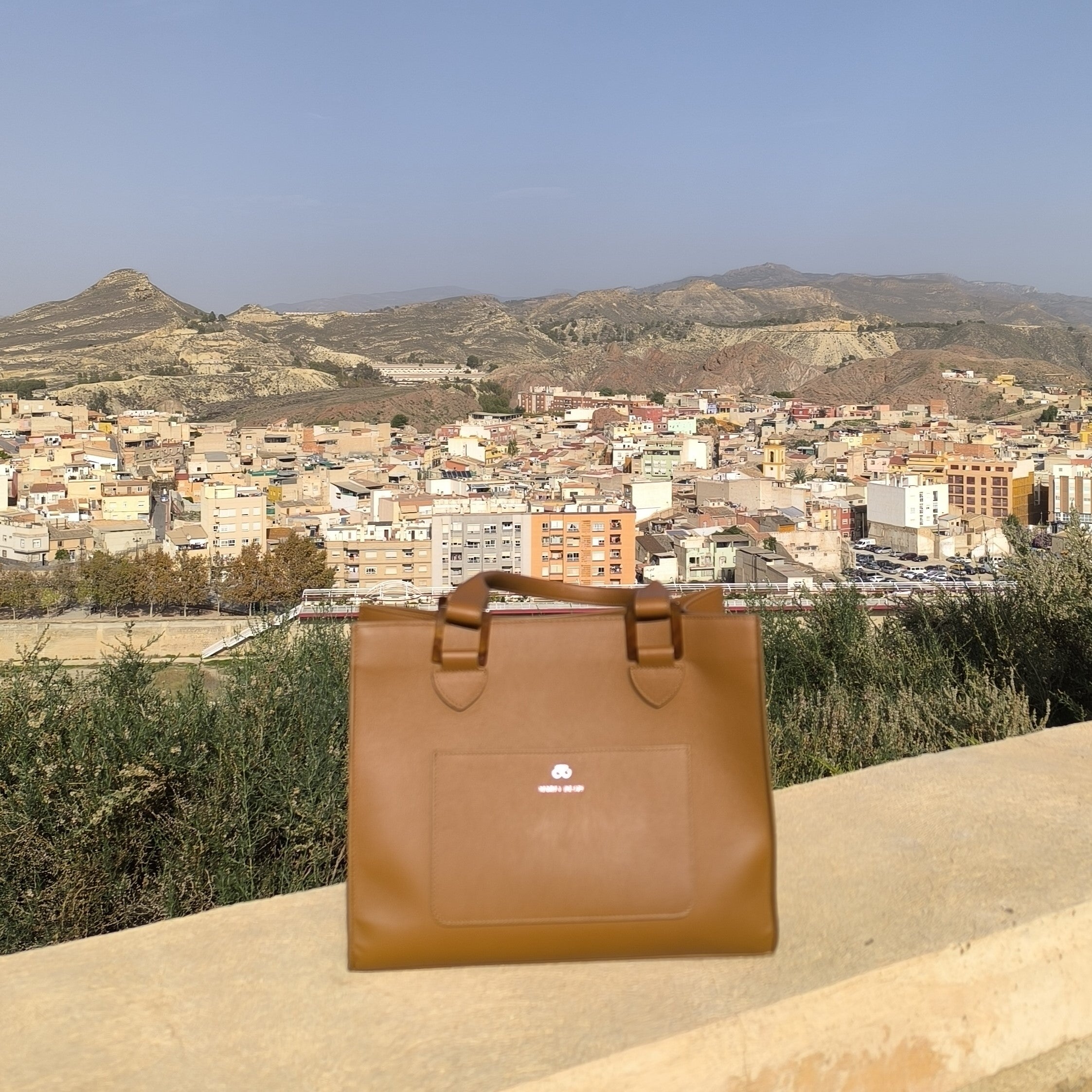 Tote bag Iris - piel napa - Marron
