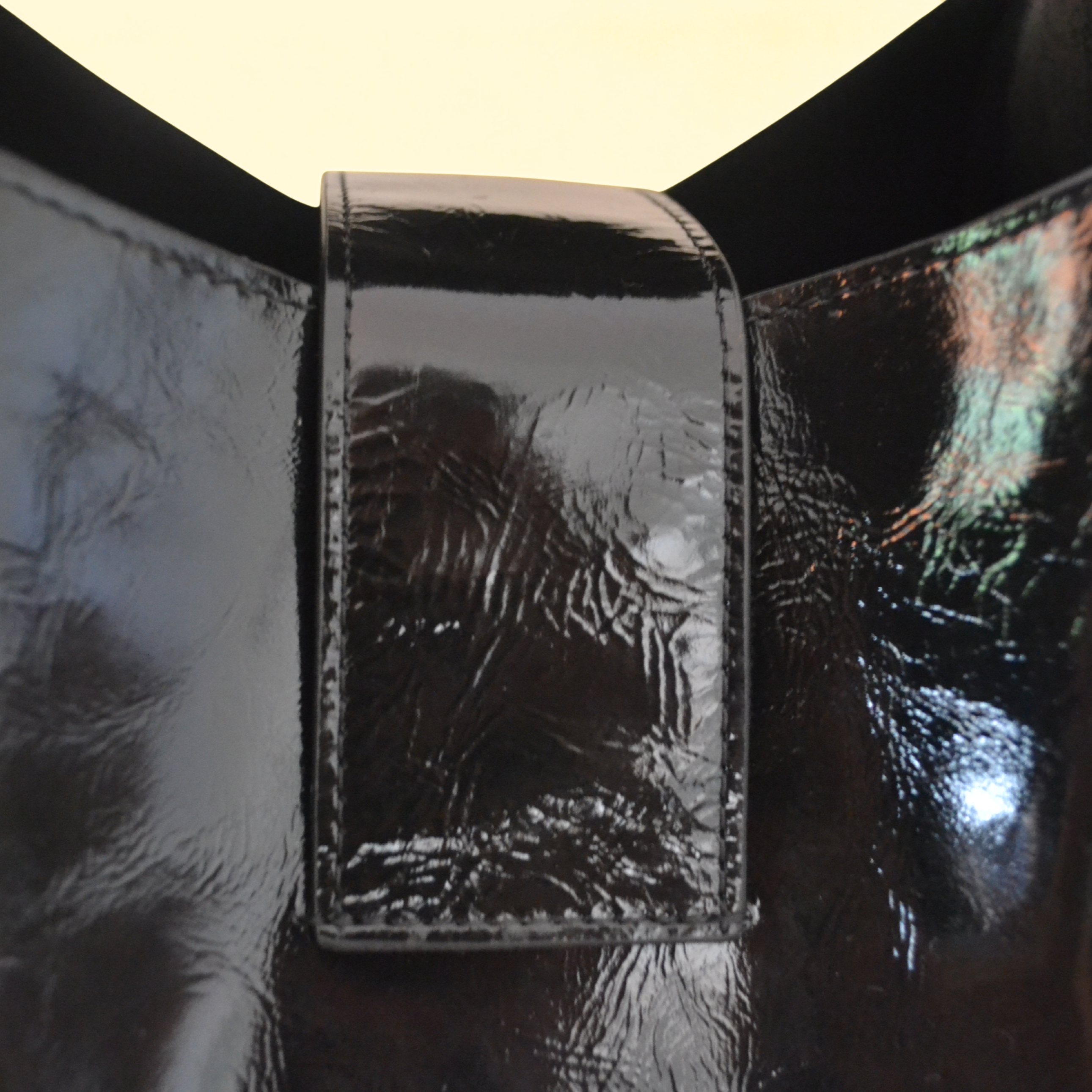 Bolso Ibiza - piel napa Charol - Negro