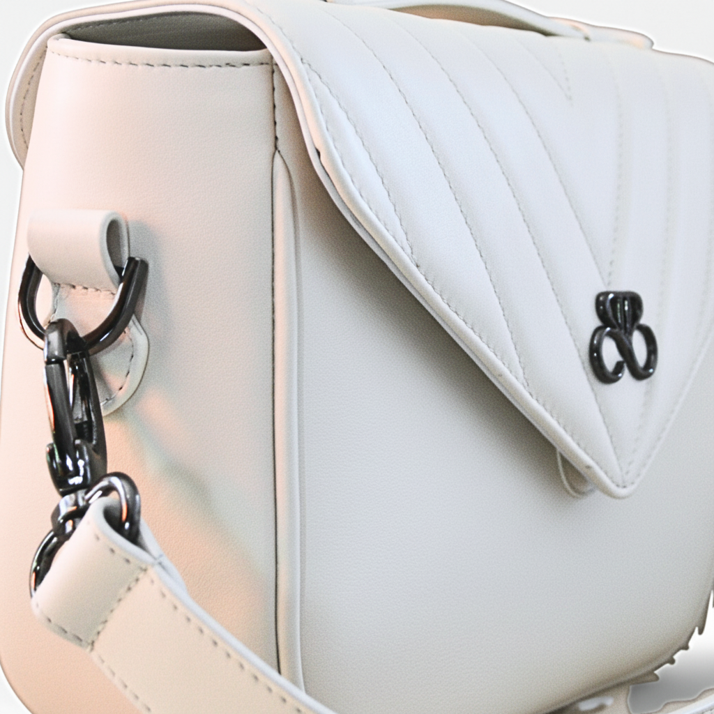 Bolso Bandolera Milan - Velvet - Blanco