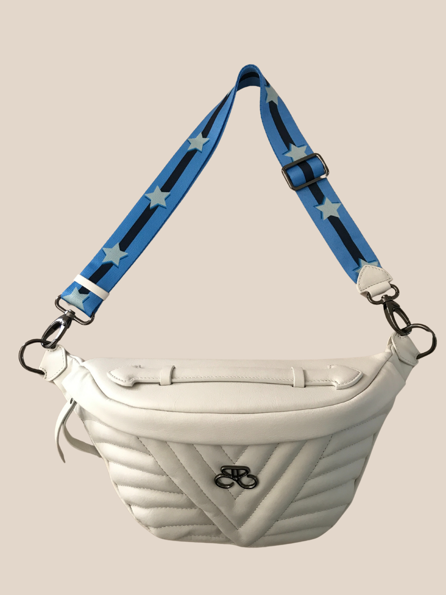Bandolera ajustable en cinta sublimada con puntera en piel (extra opcional a tu bolso)
