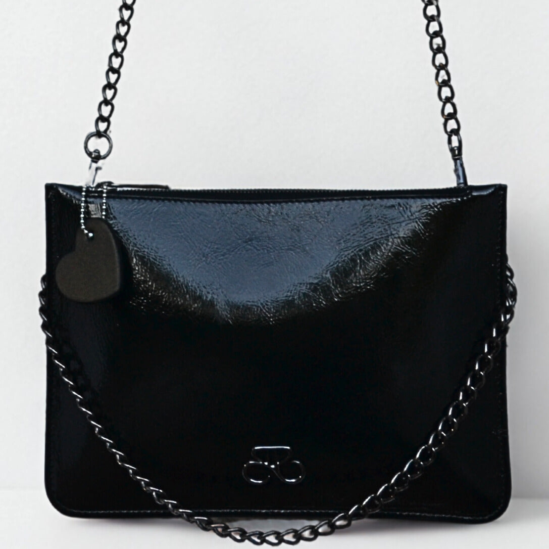 Maria Blois - Clutch Ginebra - negro piel charol