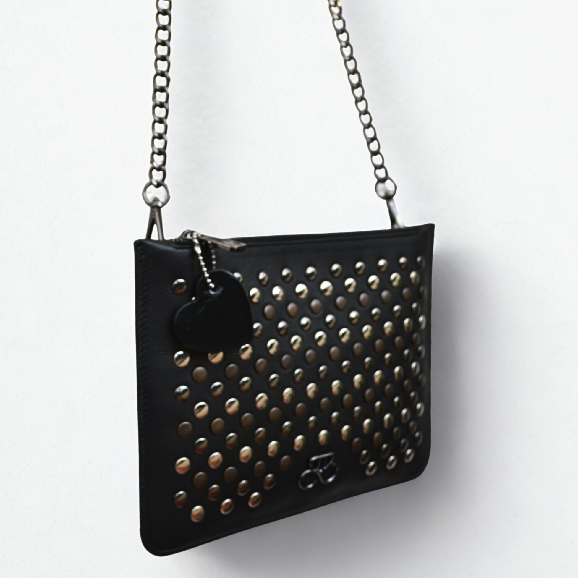 Maria Blois - Clutch Ginebra - negro piel napa con tachas