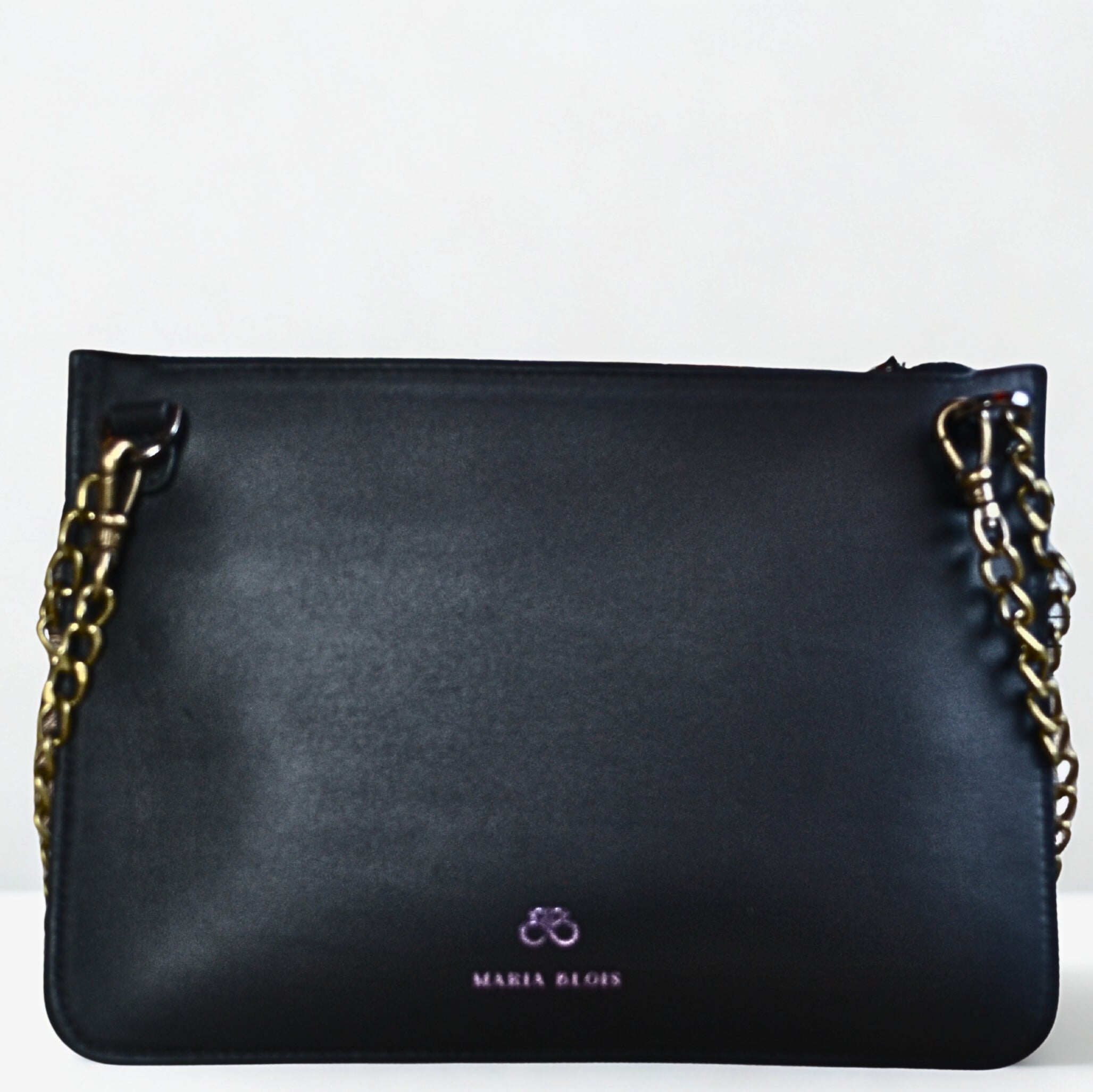 Maria Blois - Clutch Ginebra - negro piel napa liso