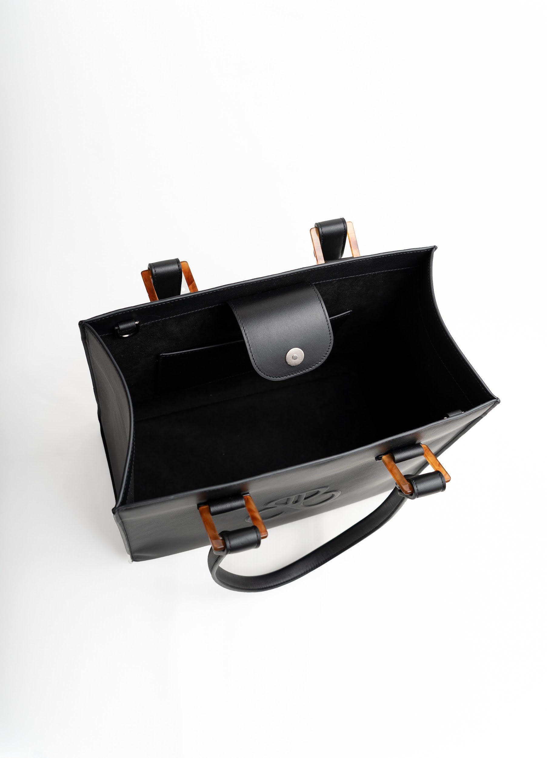 Tote bag Iris - piel napa - Negro