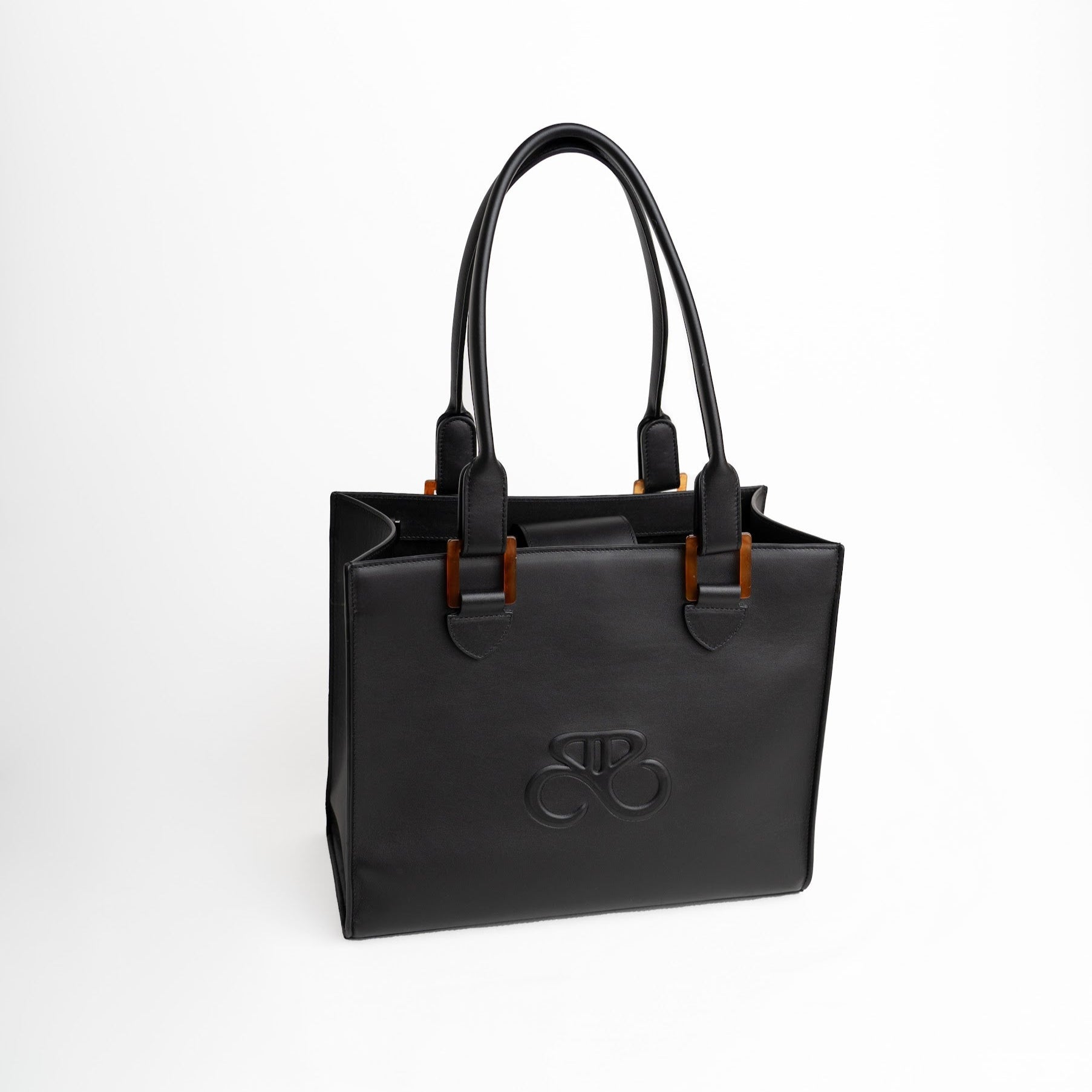 Tote bag Iris - piel napa - Negro