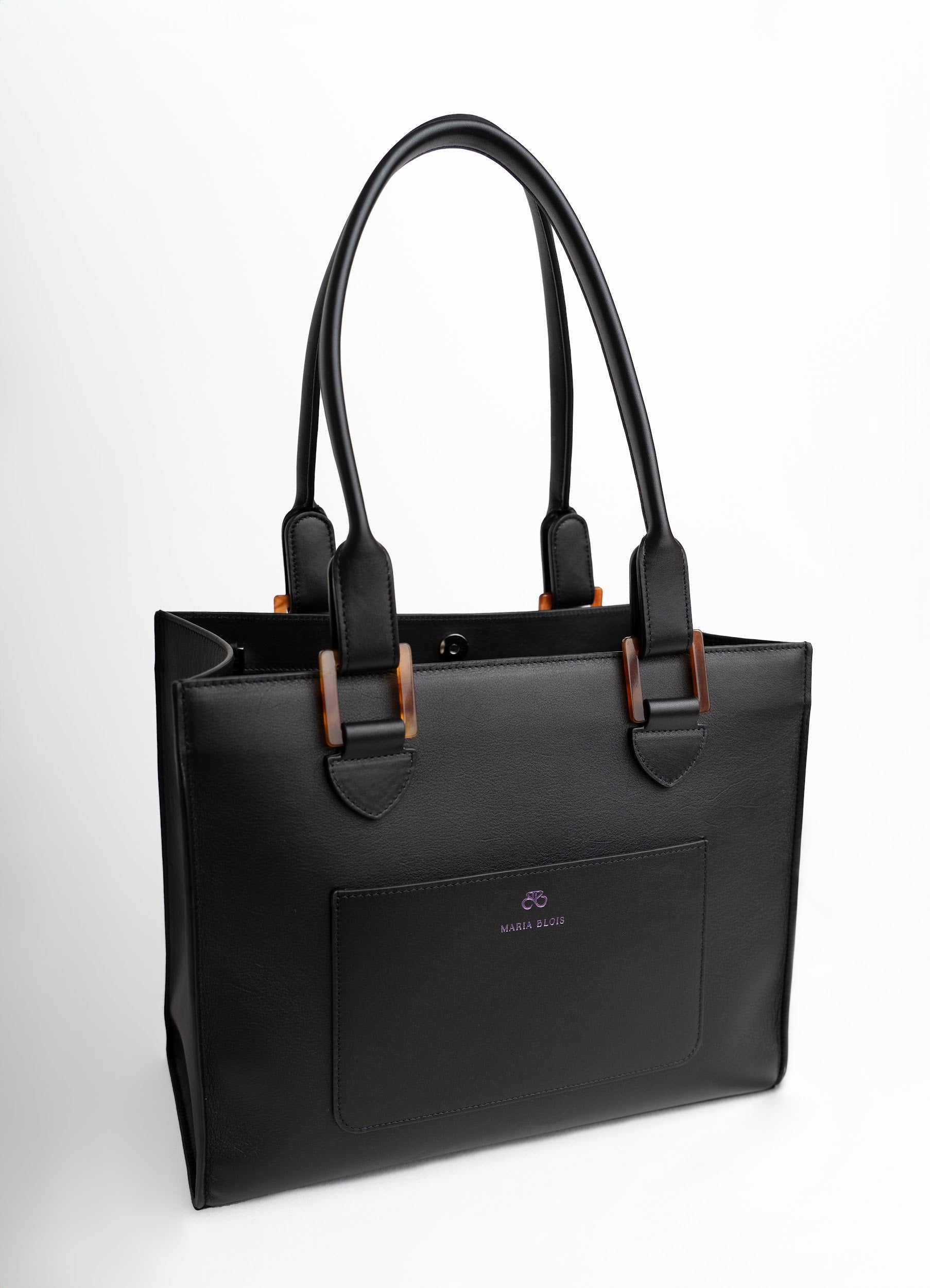 Tote bag Iris - piel napa - Negro