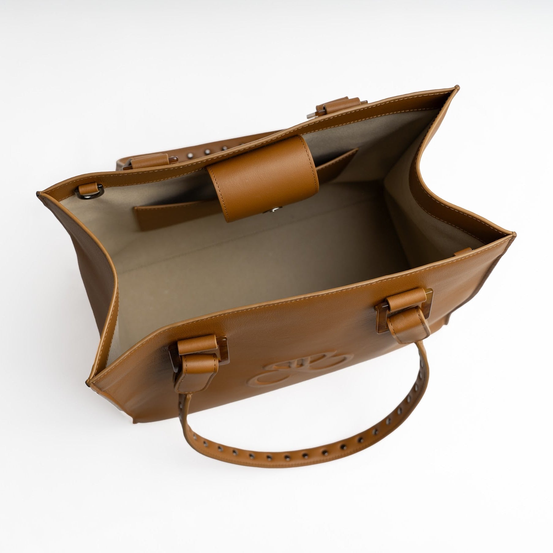 Tote bag Iris - piel napa - Marron