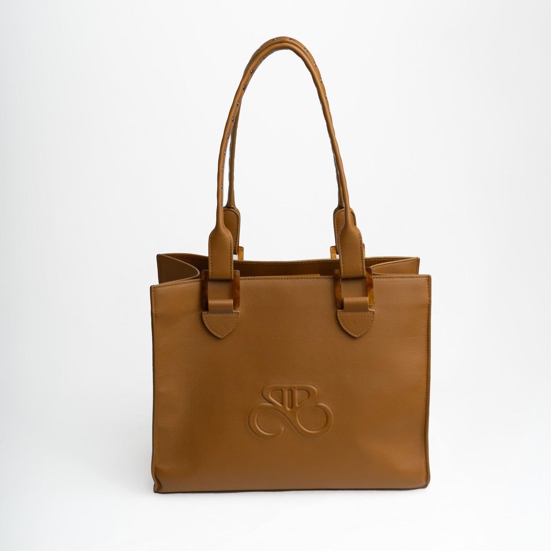 Tote bag Iris - piel napa - Marron