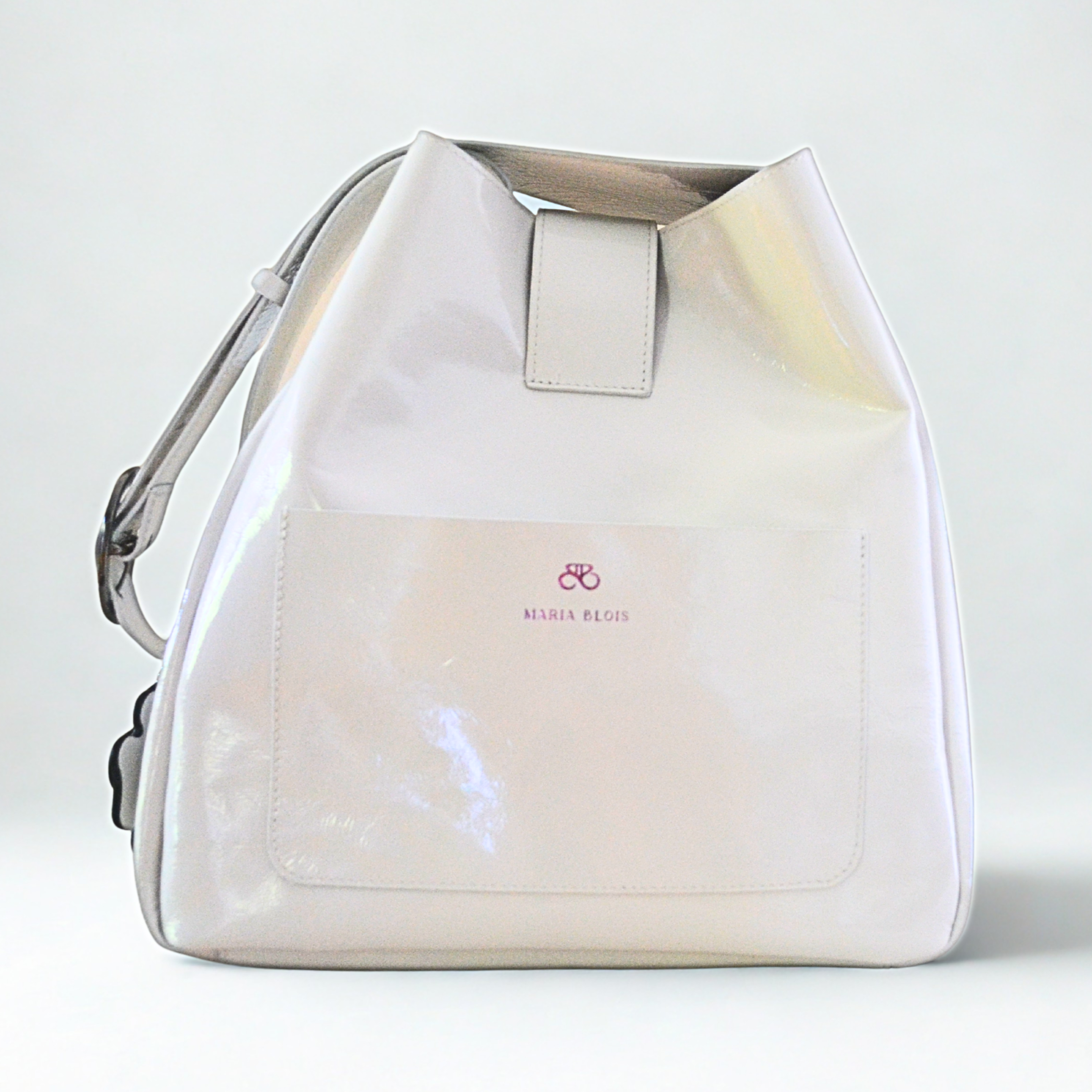 Bolso Ibiza - piel napa Charol - Blanco