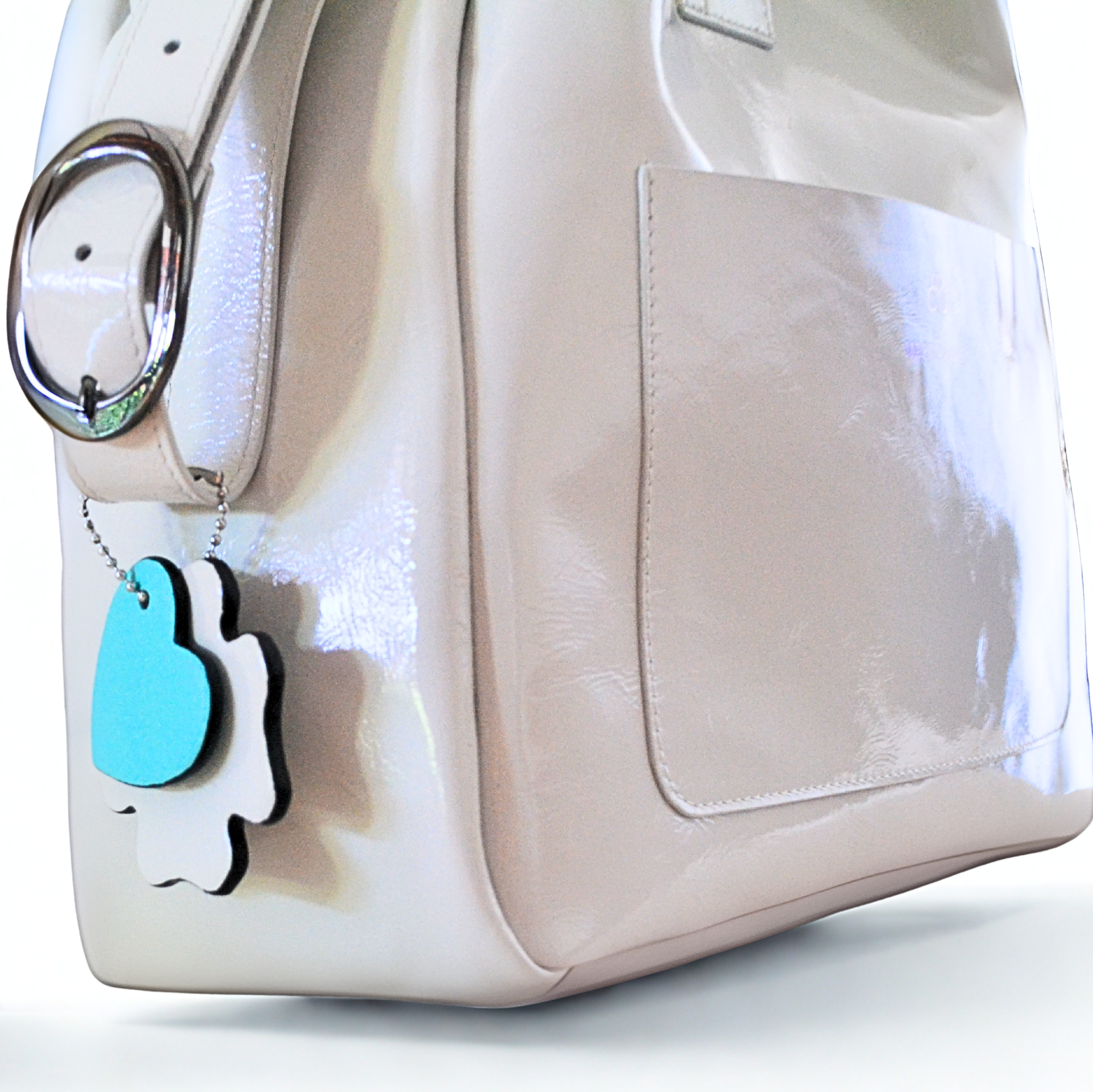 Bolso Ibiza - piel napa Charol - Blanco