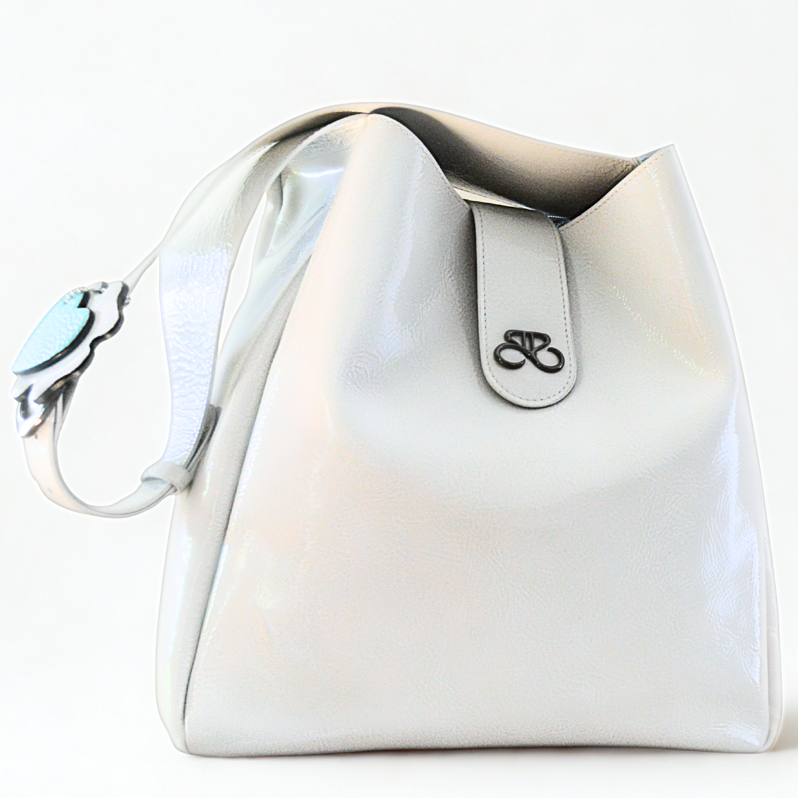 Bolso Ibiza - piel napa Charol - Blanco