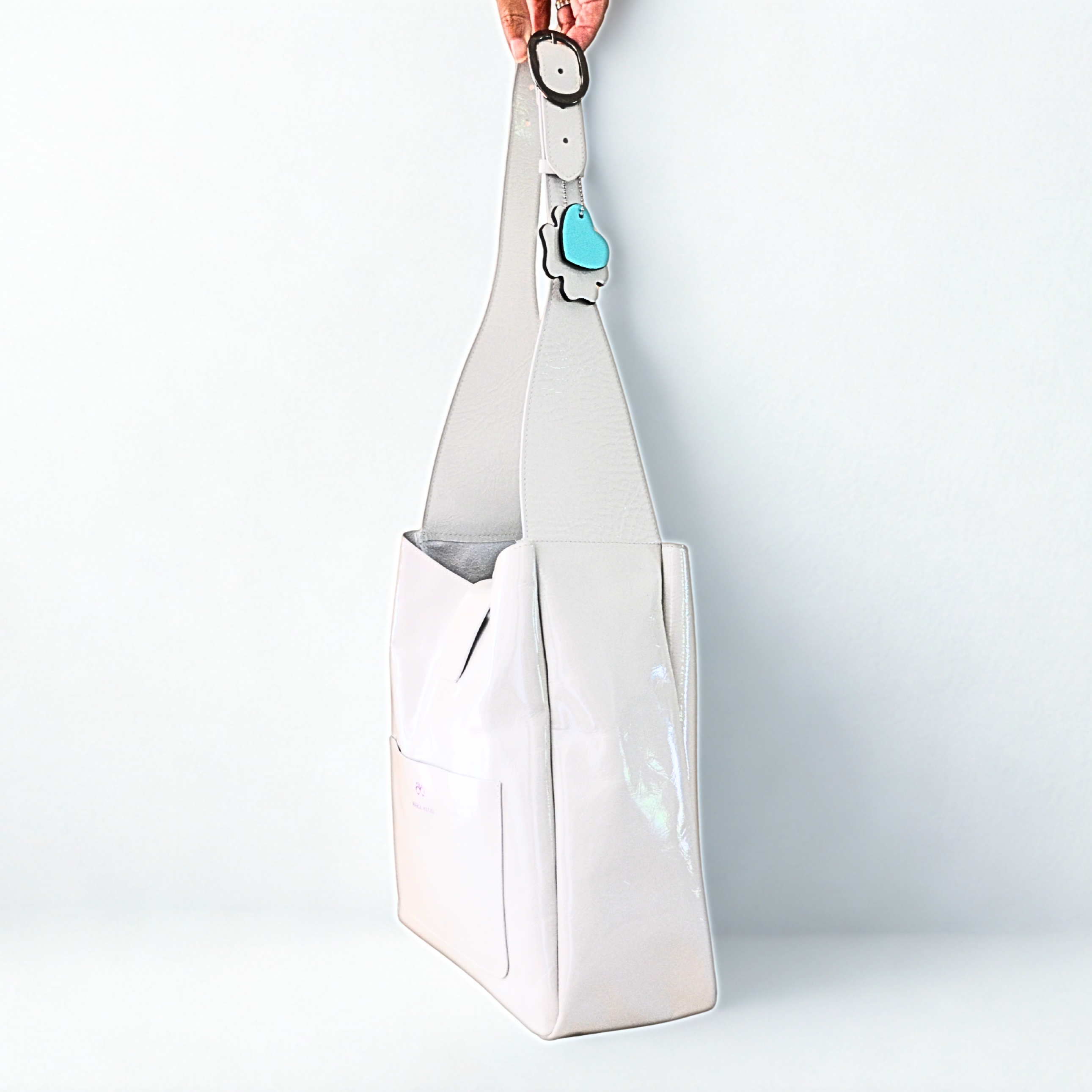 Bolso Ibiza - piel napa Charol - Blanco