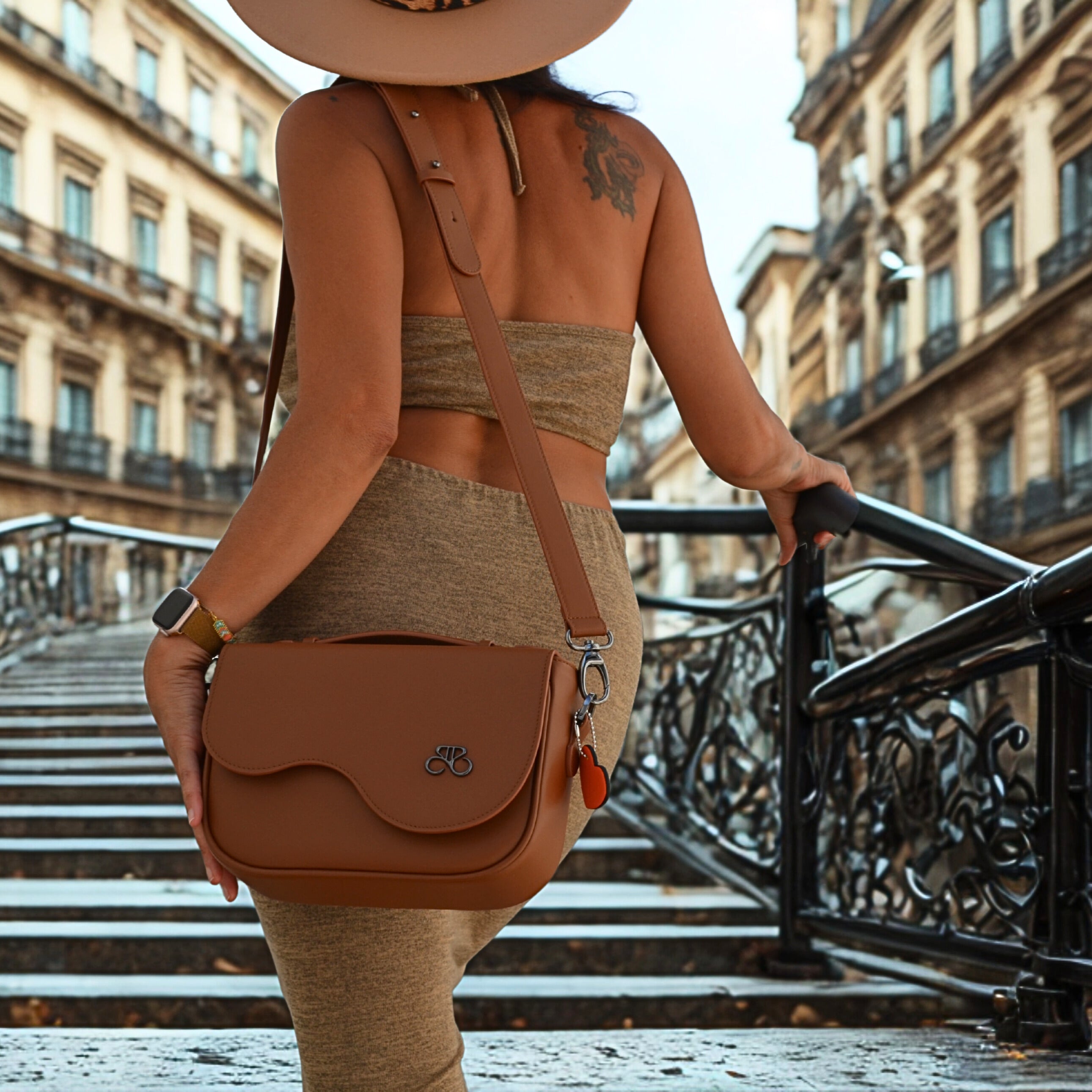 Bolso Bandolera Milan - Olé - Marron