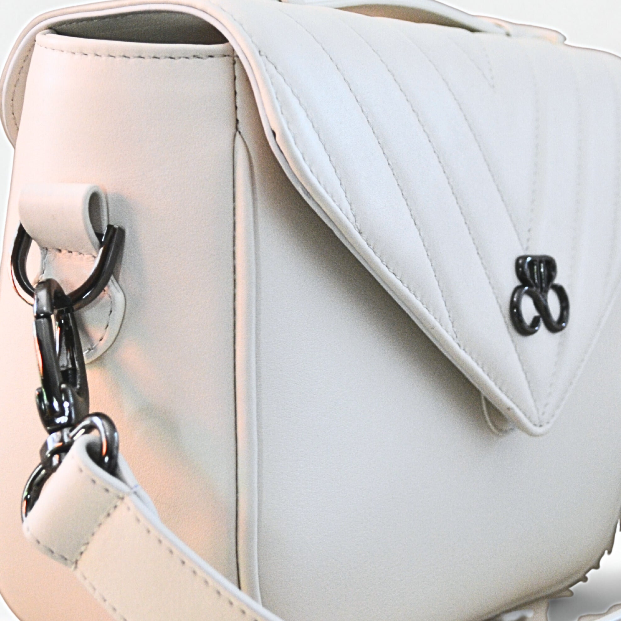 Bolso Bandolera Milan - Velvet - Blanco