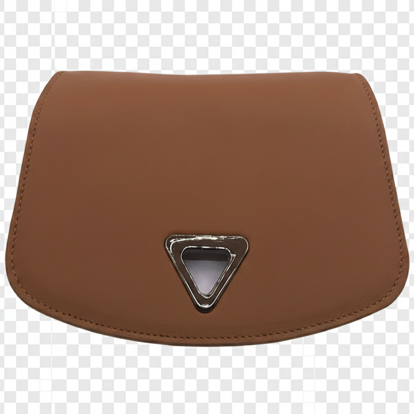 Solapa lisa - Mochila Anna en piel napa Marron