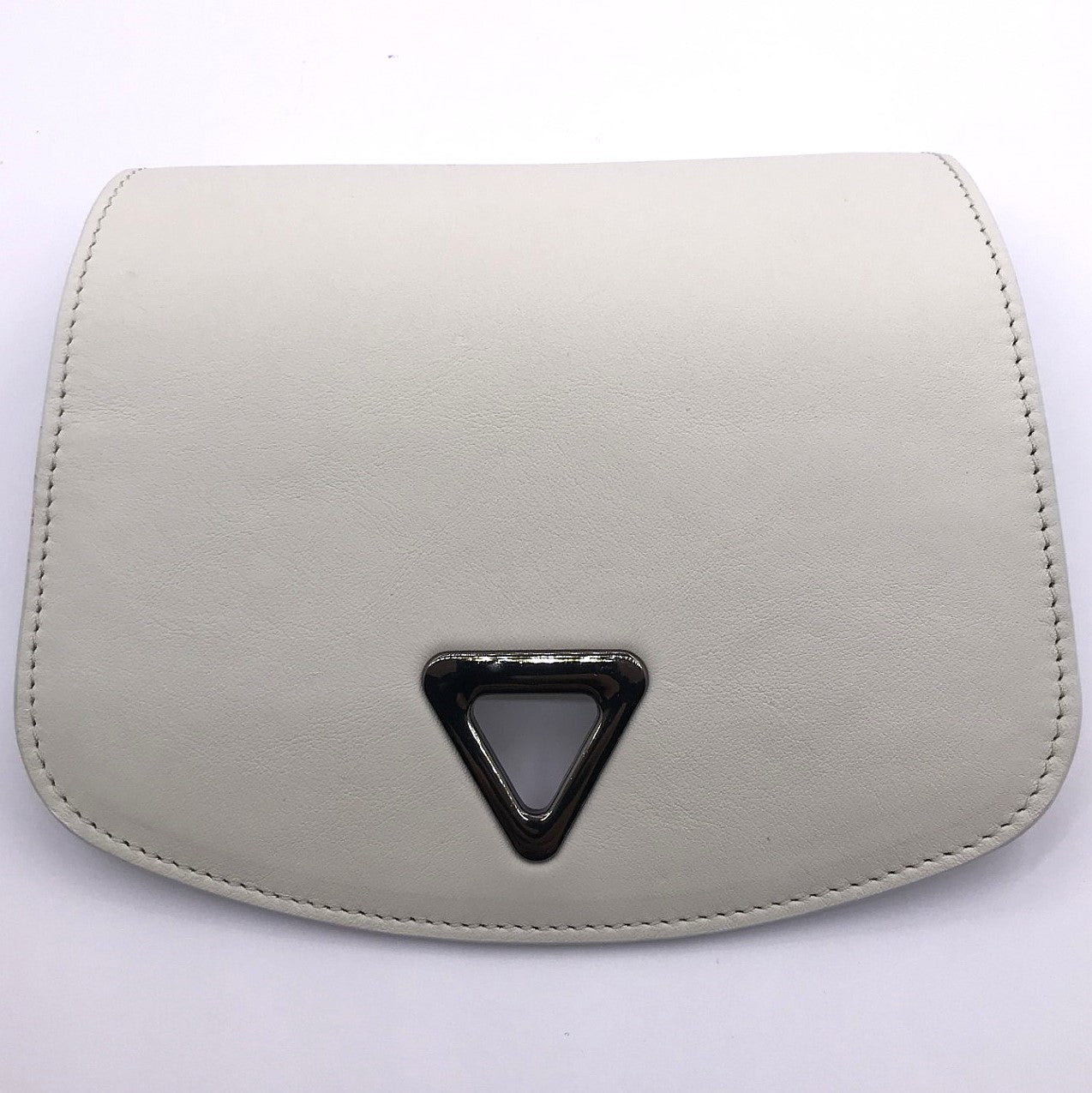 Mochila Anna solapa lisa blanco