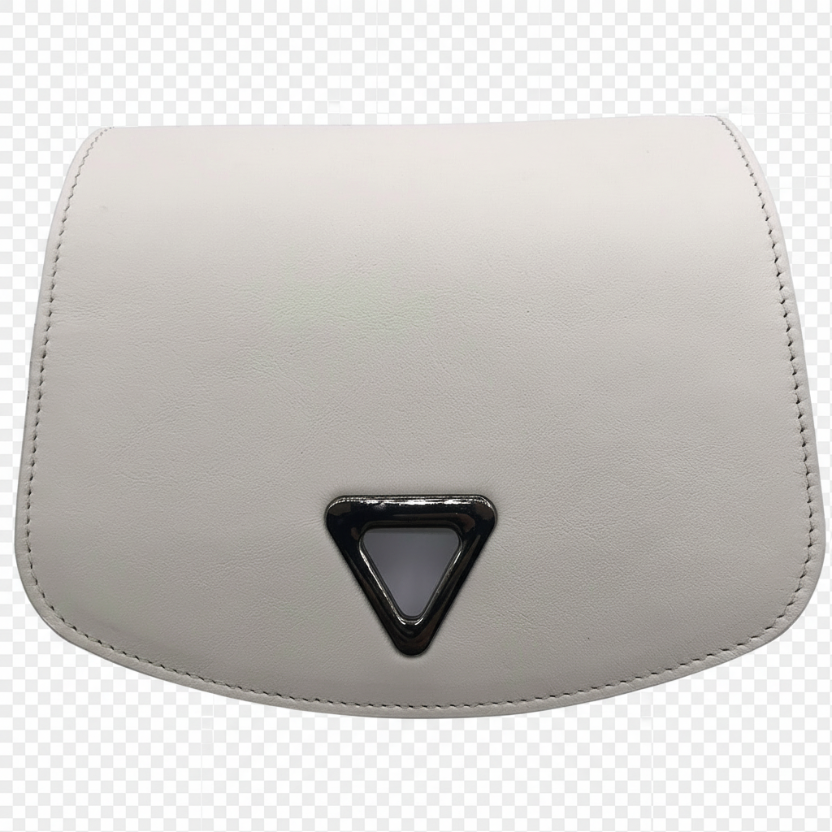 Mochila Anna solapa lisa blanco