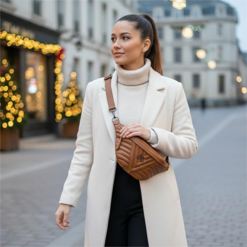 Maria Blois Riñonera Rannia Marron