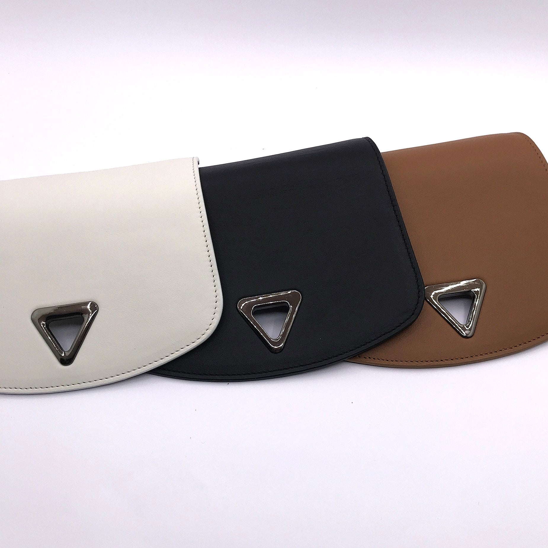 Studded flap - Anna backpack in black nappa leather