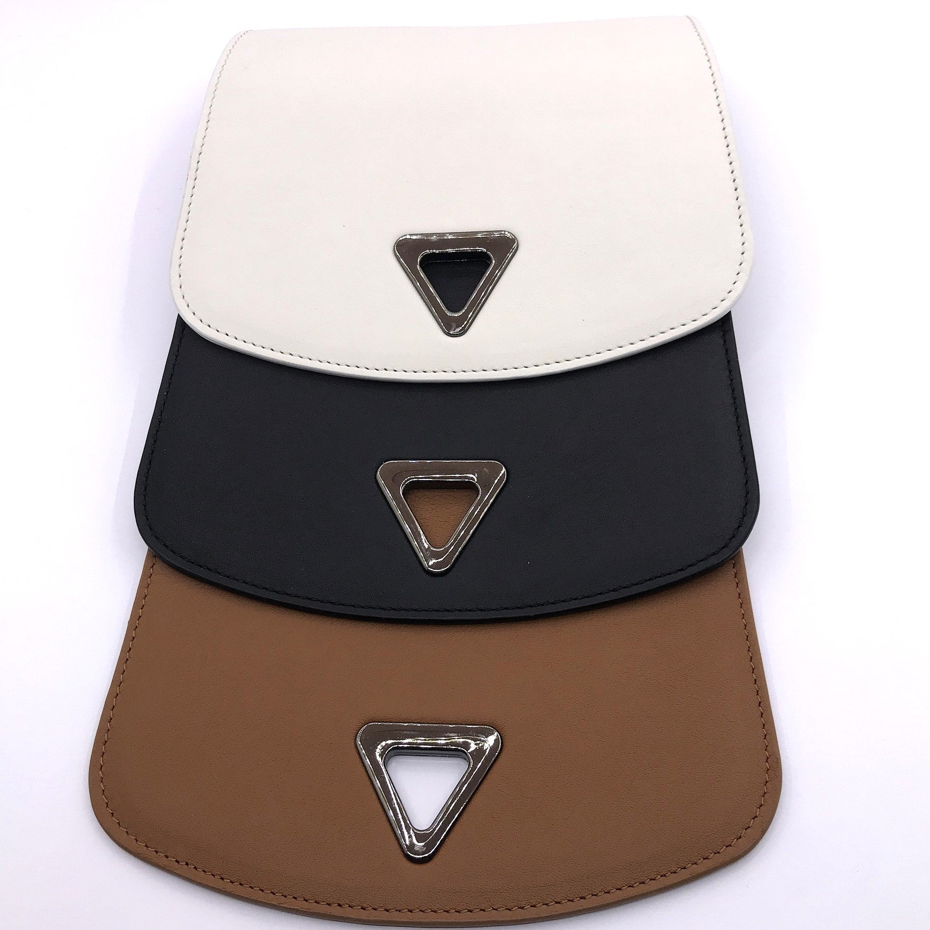 Studded flap - Anna backpack in black nappa leather