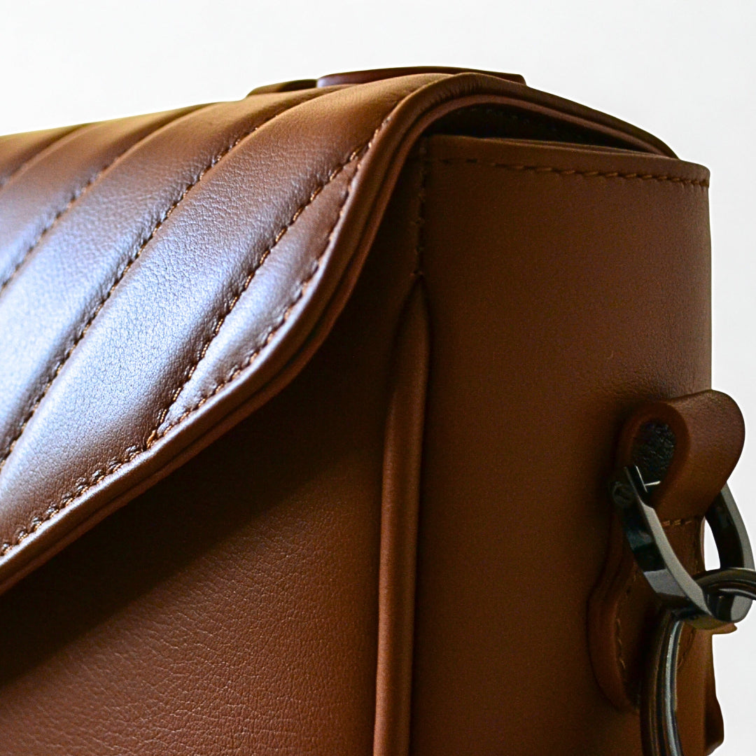 Bolso Milan Velvet Marron Cognac