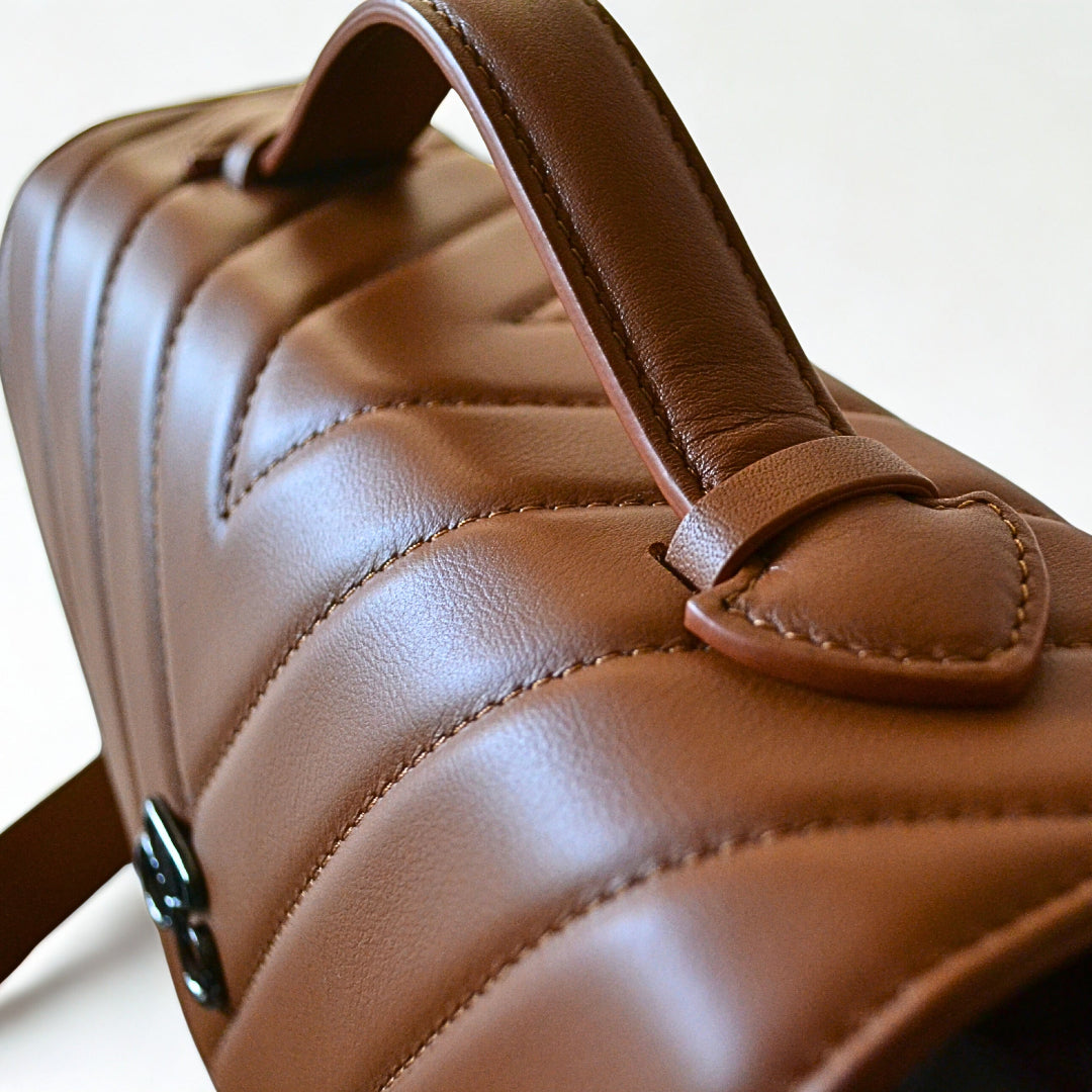 Bolso Milan Velvet Marron Cognac