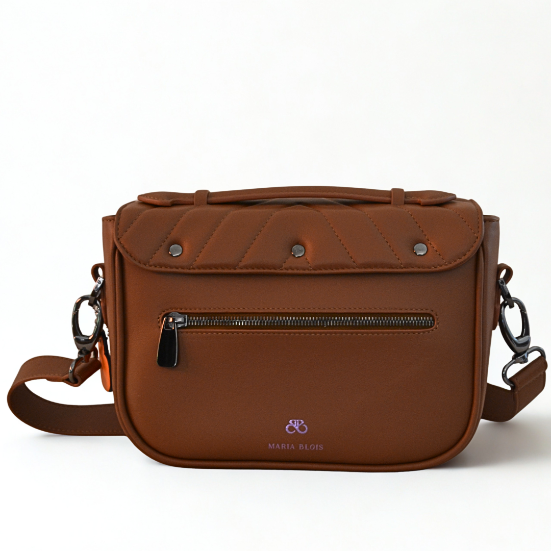 Bolso Milan Velvet Marron Cognac