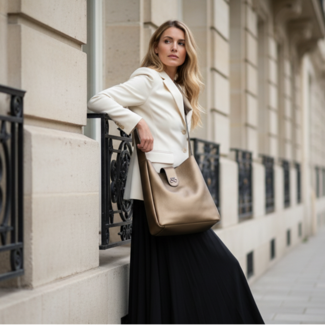 Maria Blois Bolso Tote Ibiza Bronce Oliva