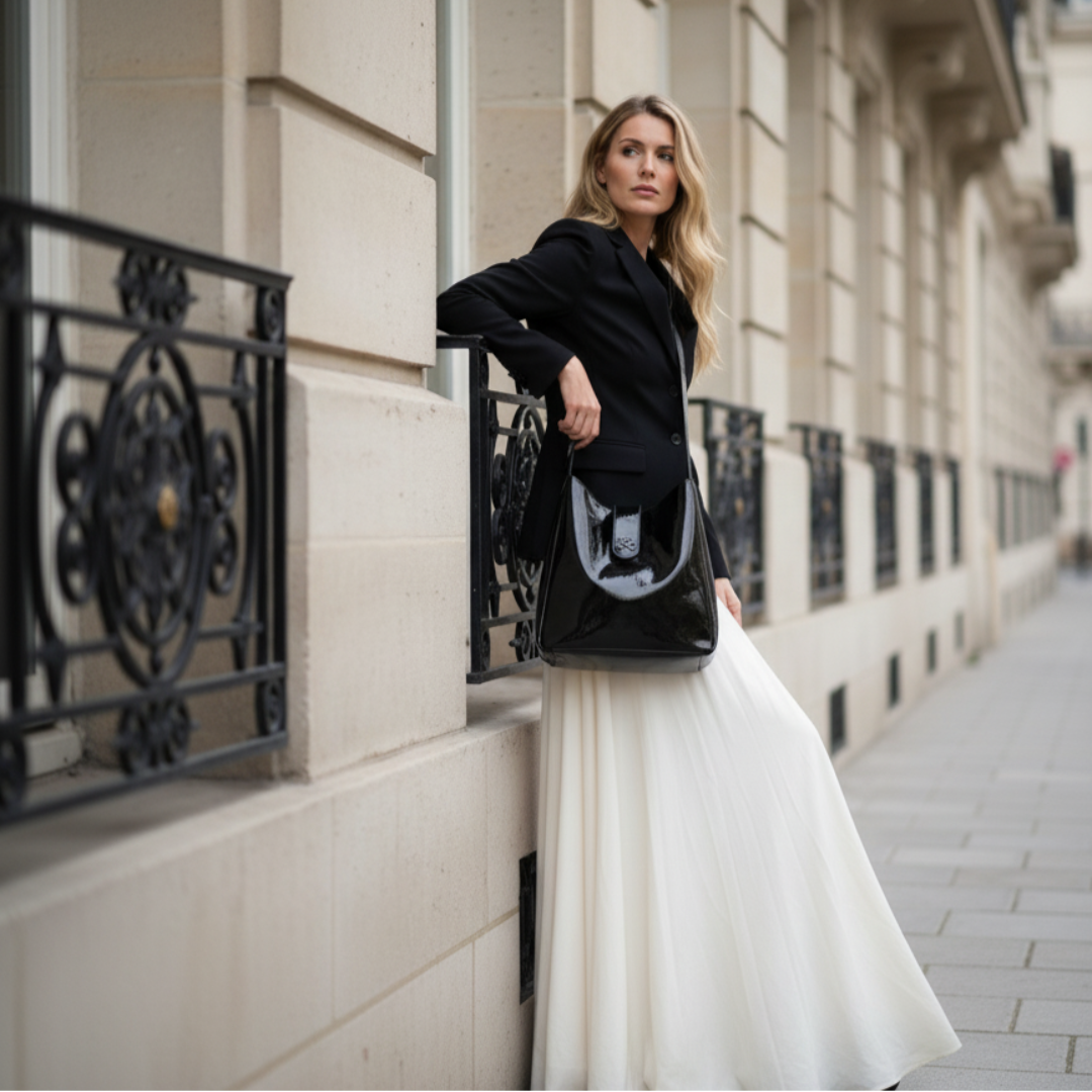 Maria Blois Bolso Tote Ibiza Negro Charol