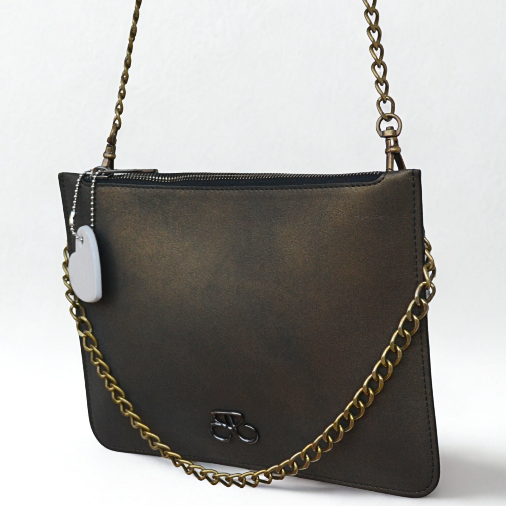 Maria Blois - Clutch Bronce viejo liso