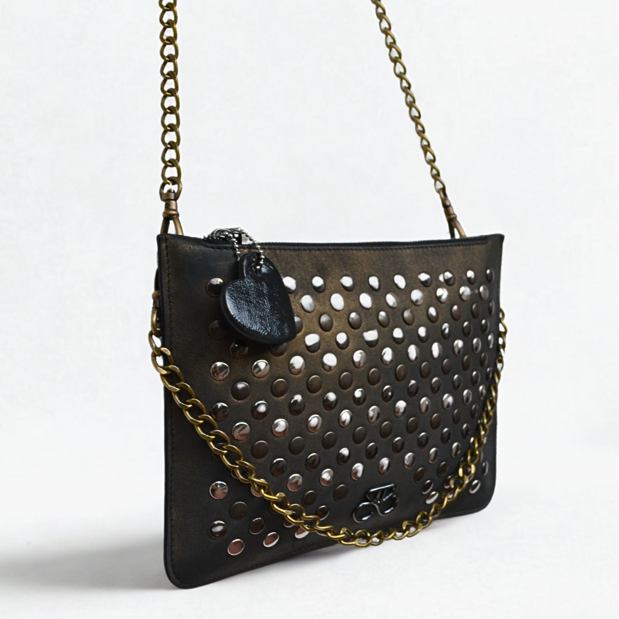 Maria Blois - Clutch Bronce viejo con tachas