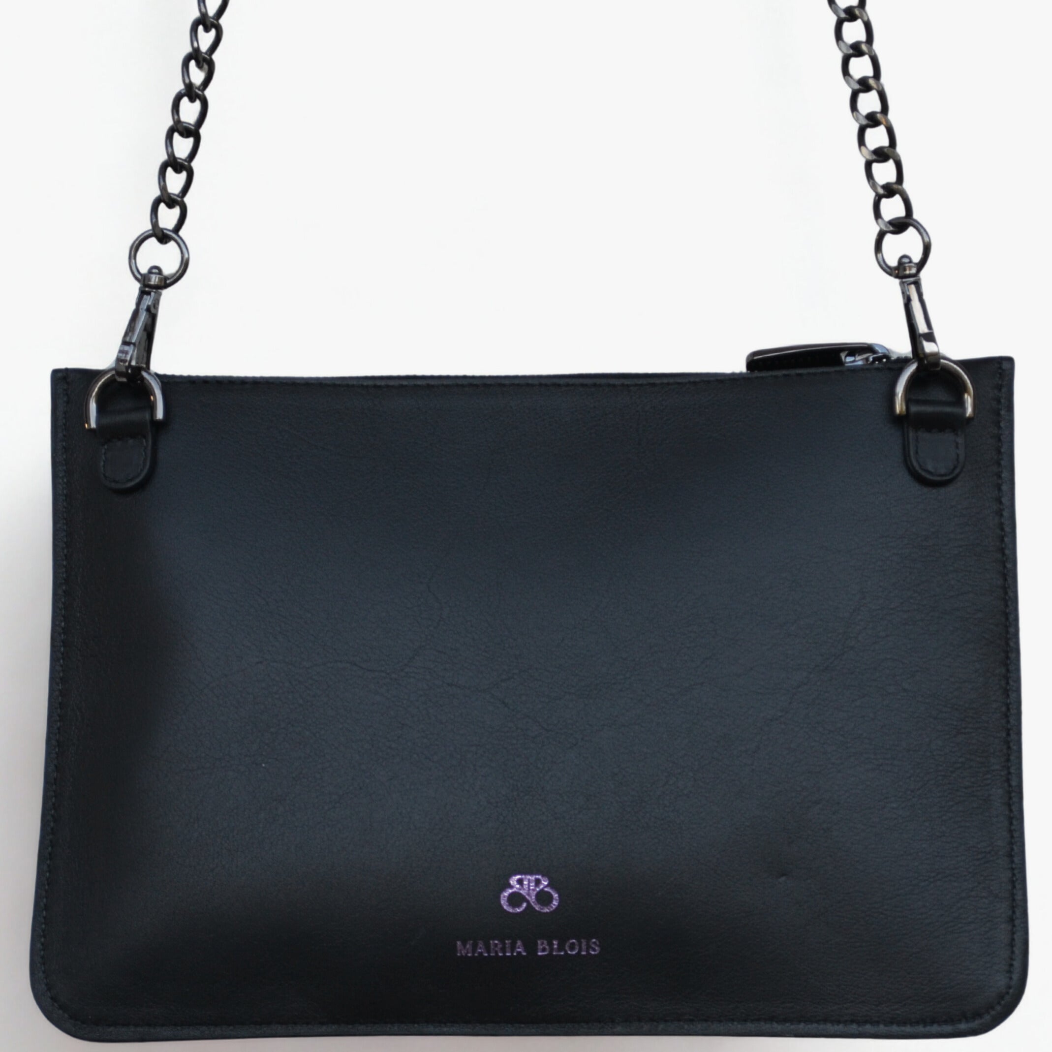 Maria Blois - Clutch Ginebra - negro piel napa con tachas
