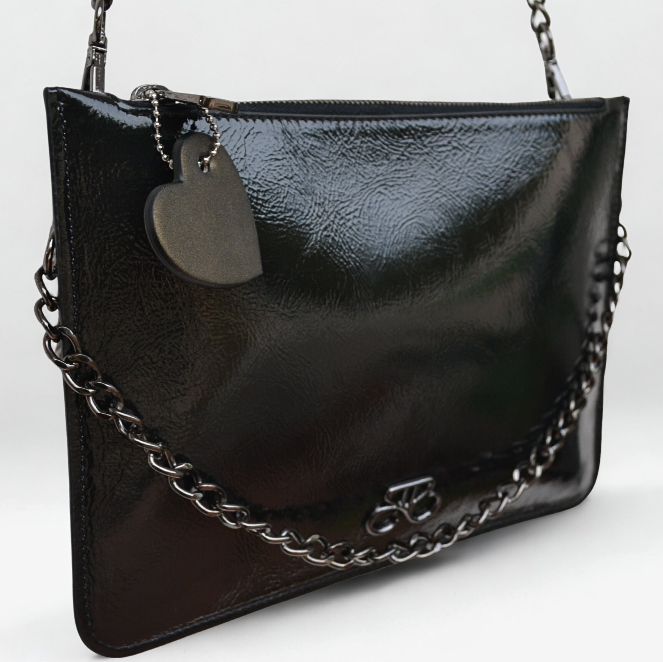 Maria Blois - Clutch Ginebra - negro piel charol