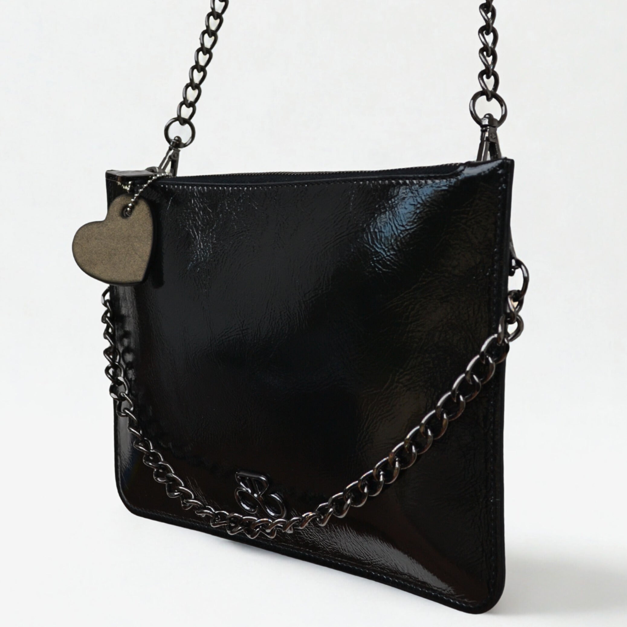 Maria Blois - Clutch Ginebra - negro piel charol