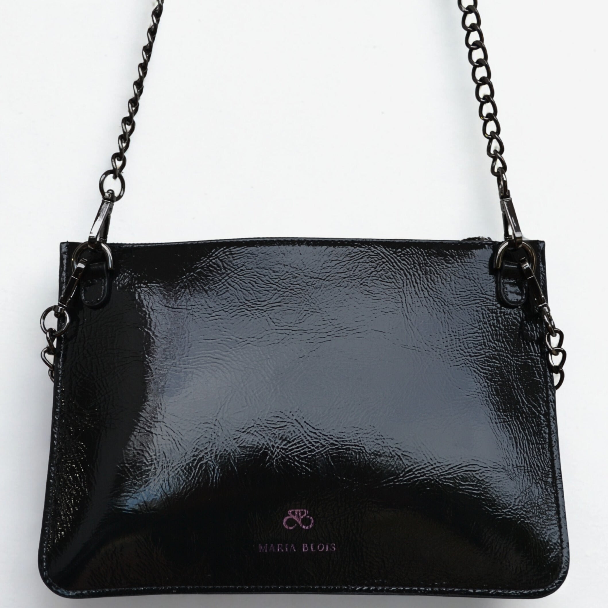Maria Blois - Clutch Ginebra - negro piel charol