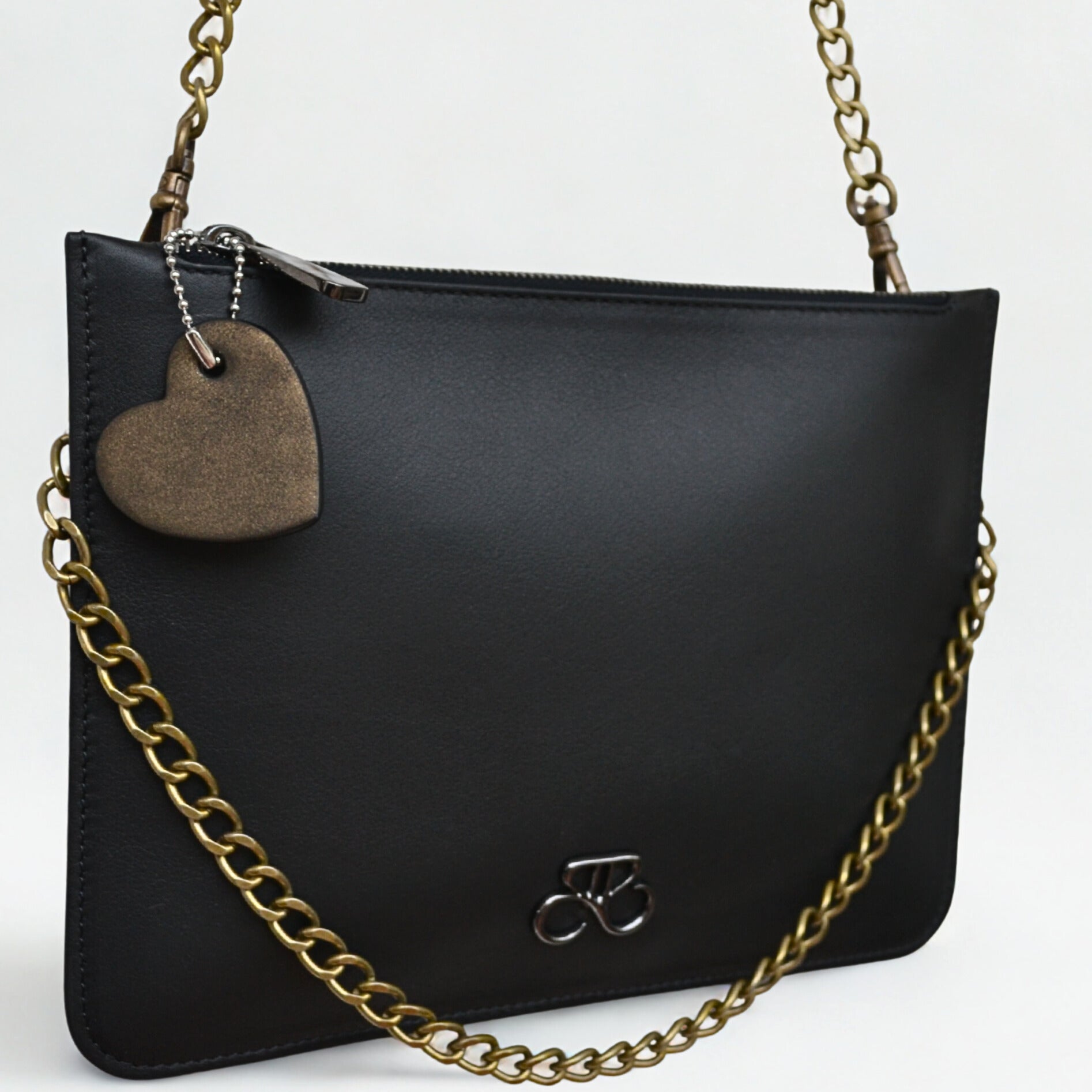 Maria Blois - Clutch Ginebra - negro piel napa liso