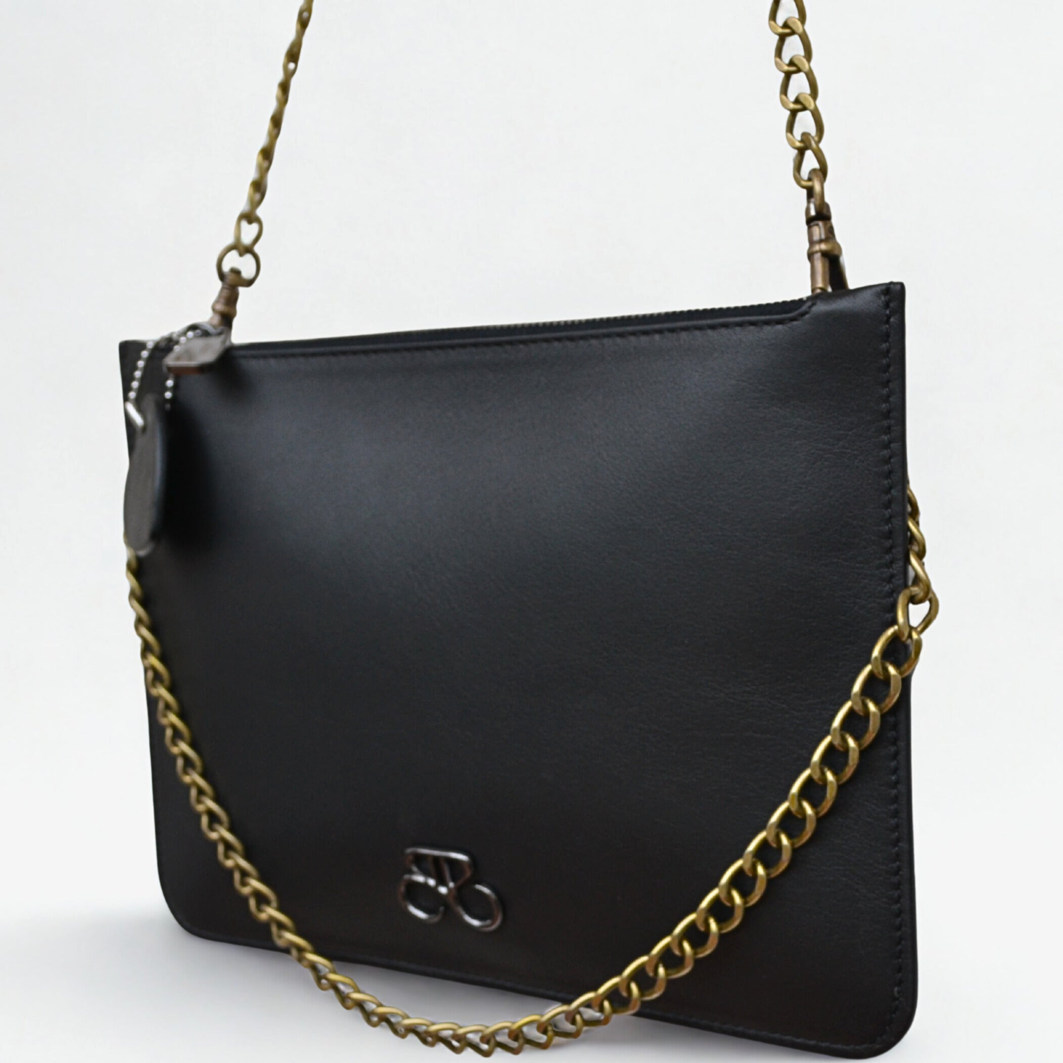 Maria Blois - Clutch Ginebra - negro piel napa liso