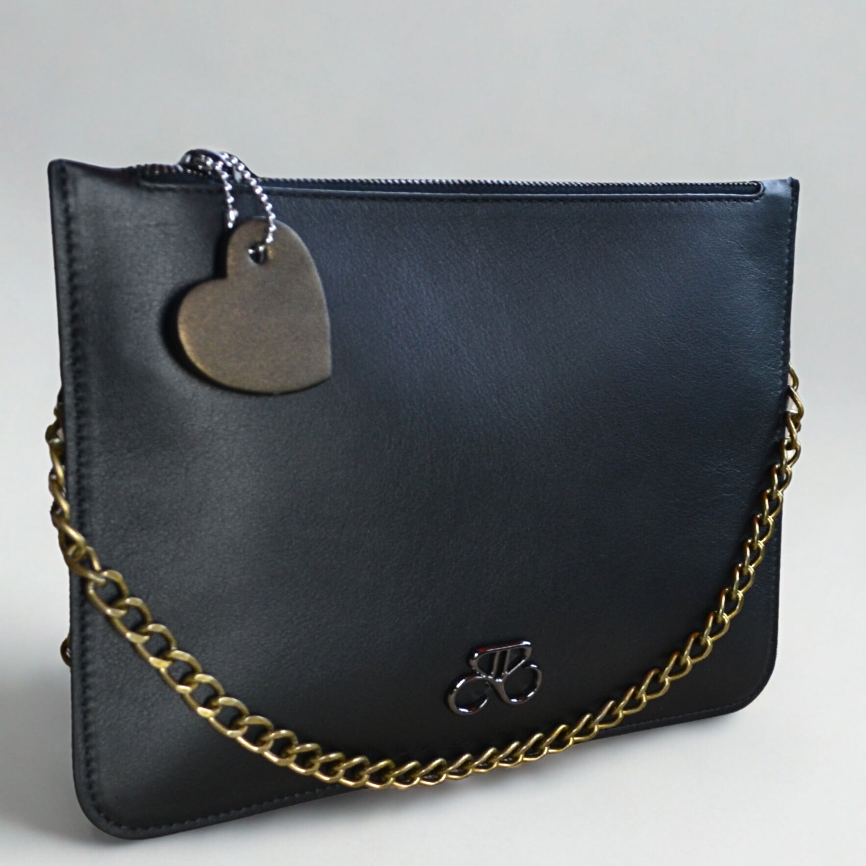 Maria Blois - Clutch Ginebra - negro piel napa liso