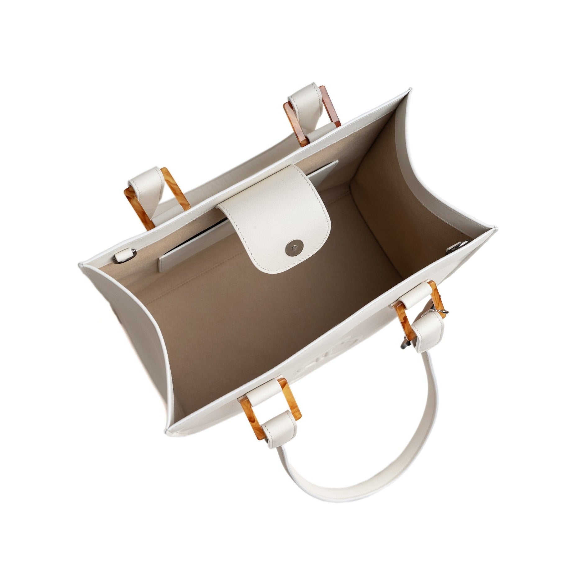 Tote bag Iris - piel napa - Blanco
