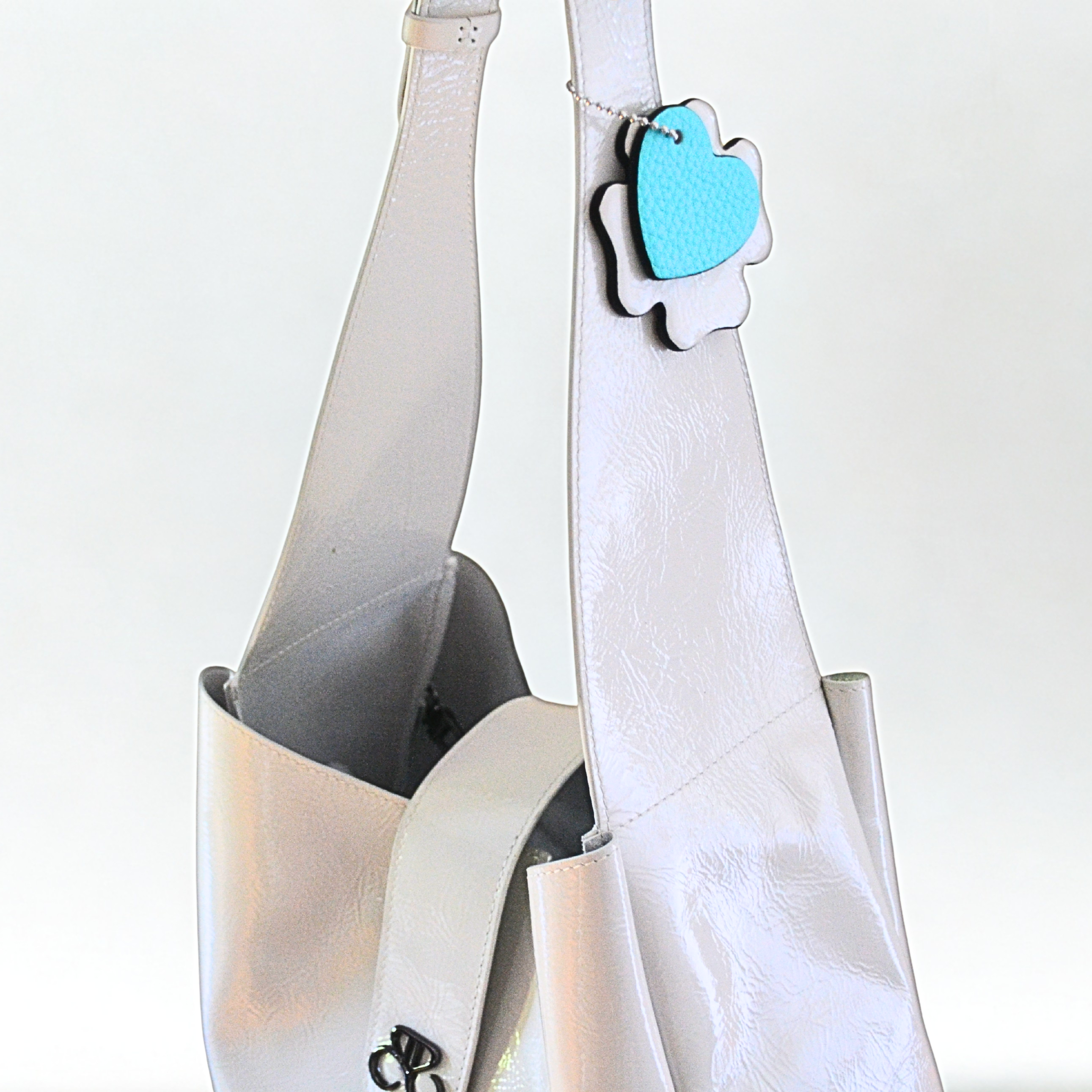 Bolso Ibiza - piel napa Charol -  Blanco