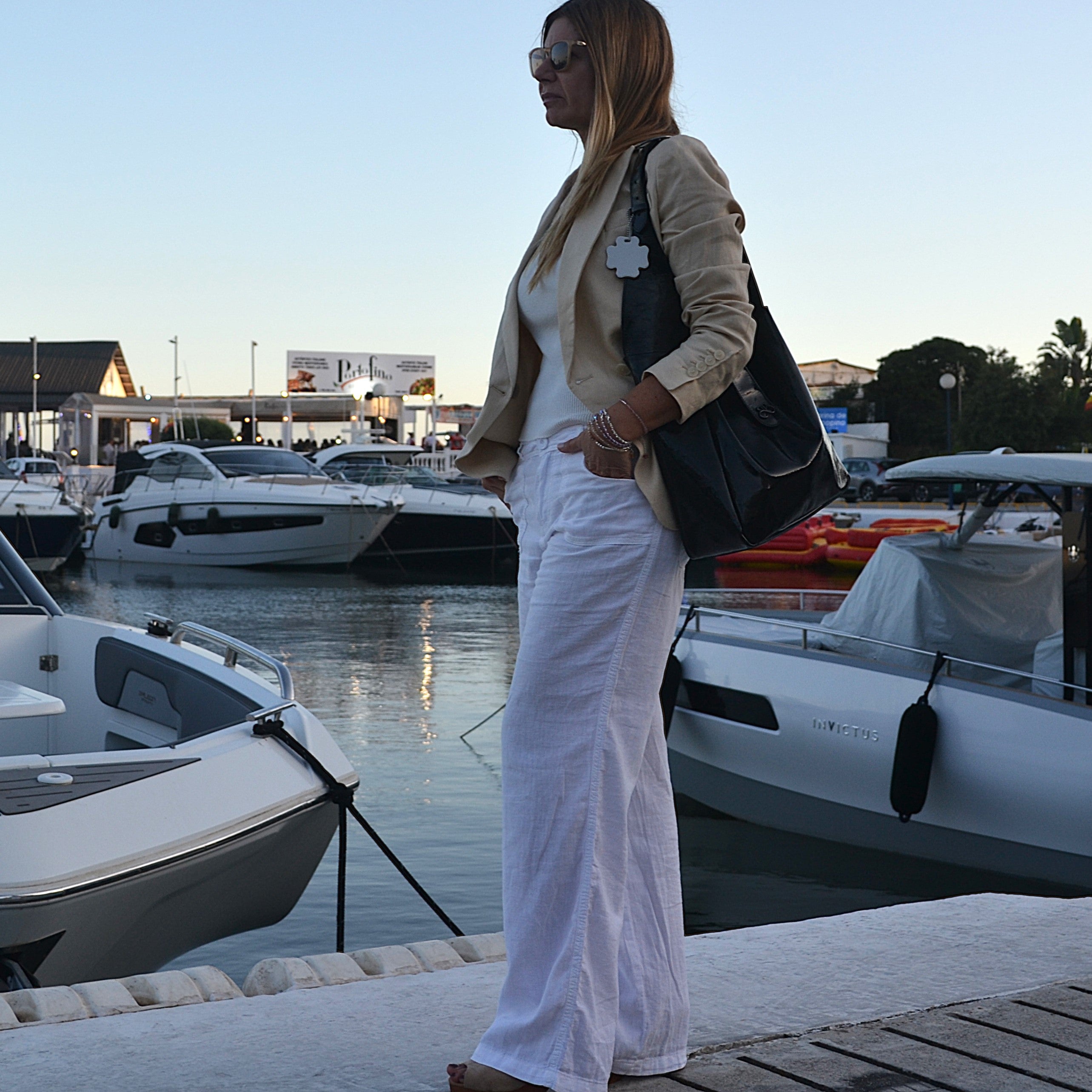 Bolso Ibiza - piel napa Charol -  Negro