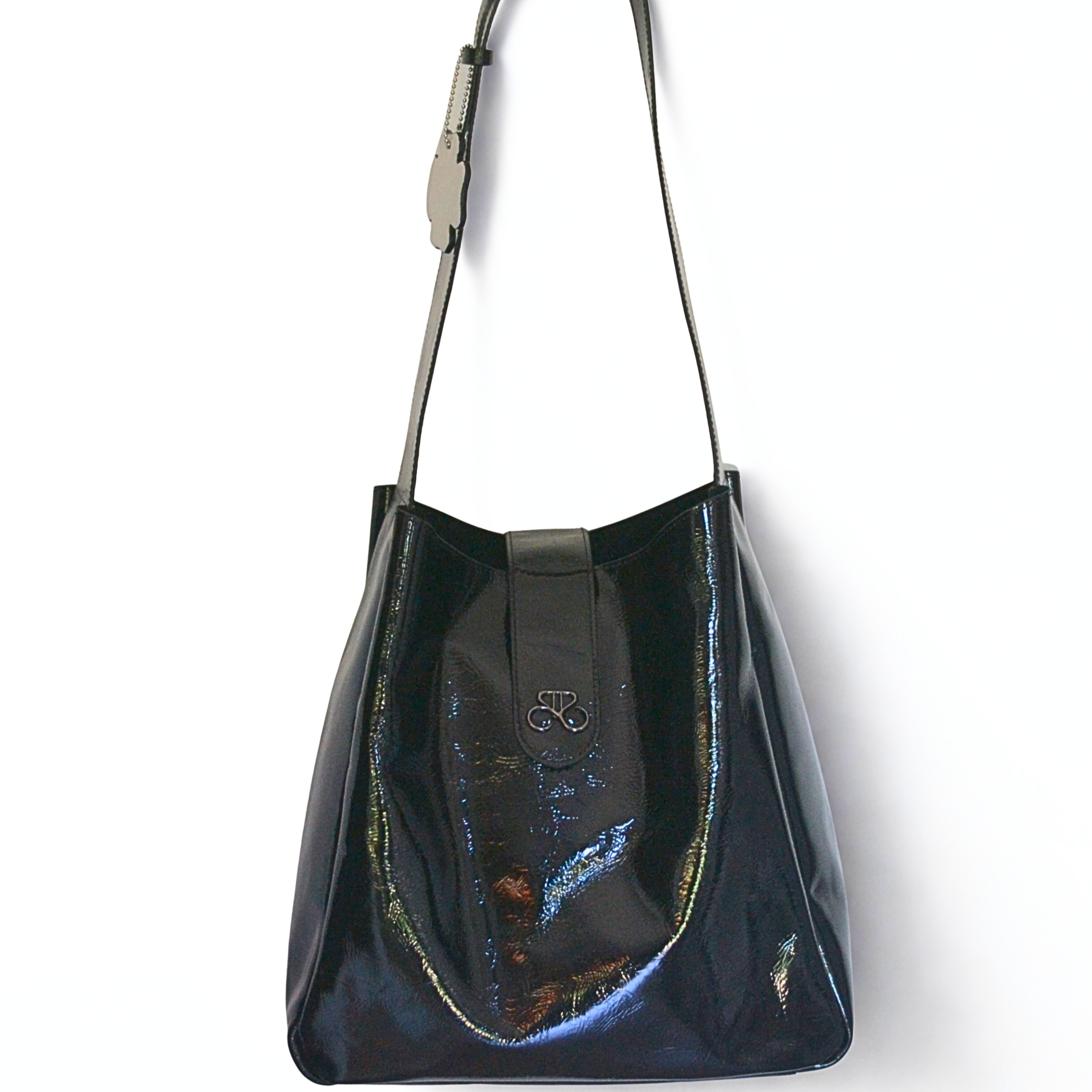Bolso Ibiza - piel napa Charol -  Negro